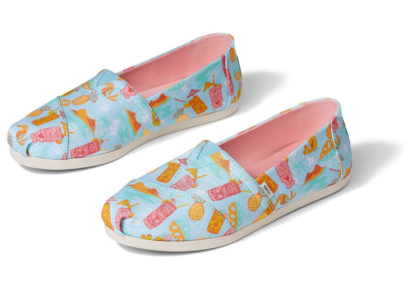 Toms Espadryle Damskie Niebieskie - Alpargata Tropical Tiki - 93XTCMIVH